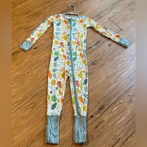Little Sleepies Blue Leaf Print 2T
